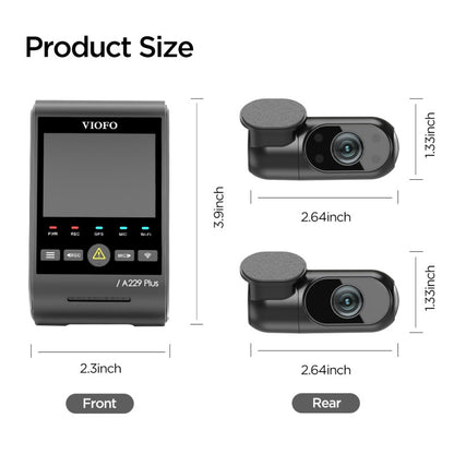 VIOFO A229 PLUS 3CH DASH CAM I 2K+2K+1080P I STARVIS 2