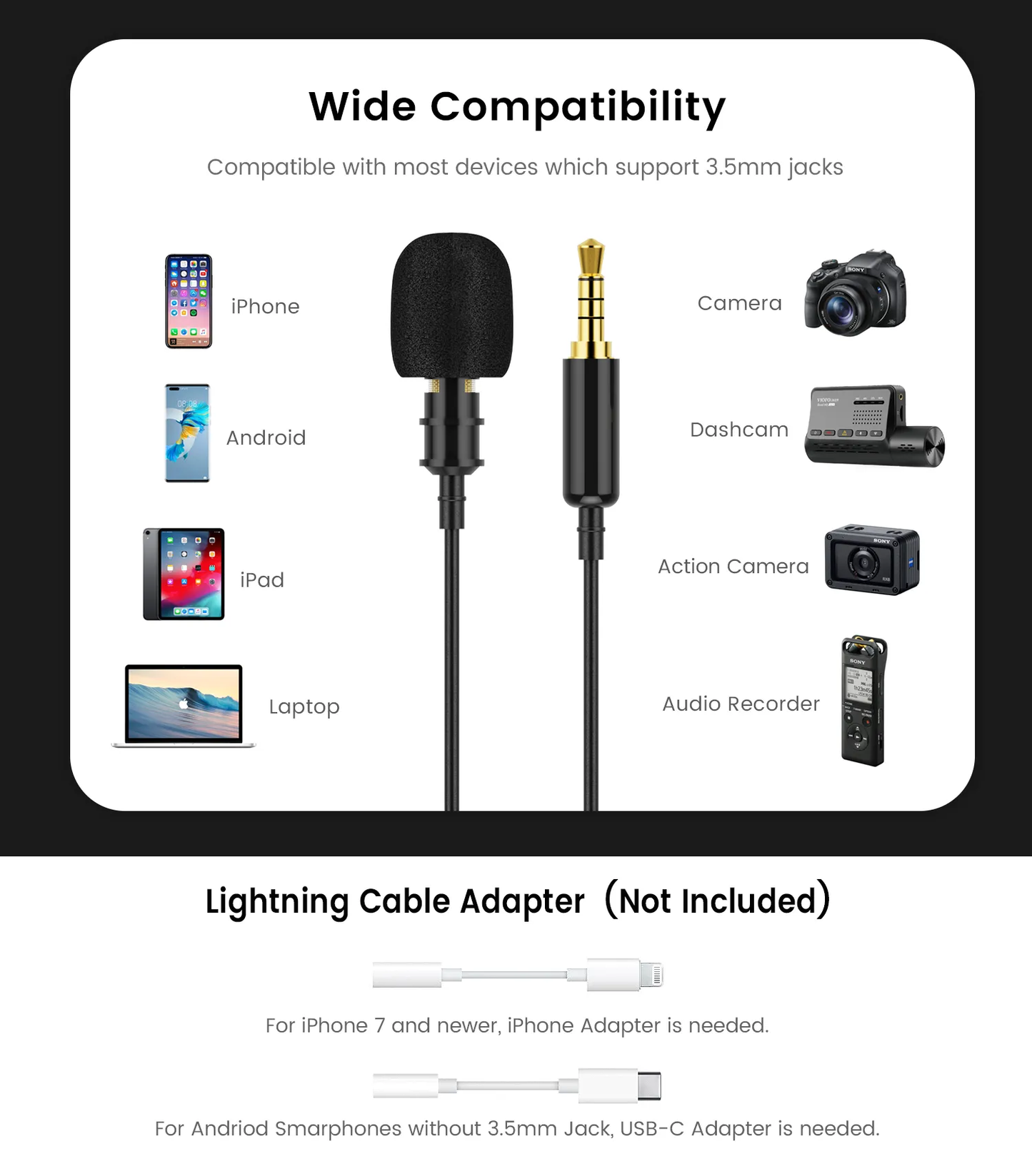 VIOFO Lavalier Microphone