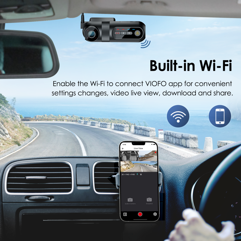 VIOFO T130 3 CHANNEL DASH CAM