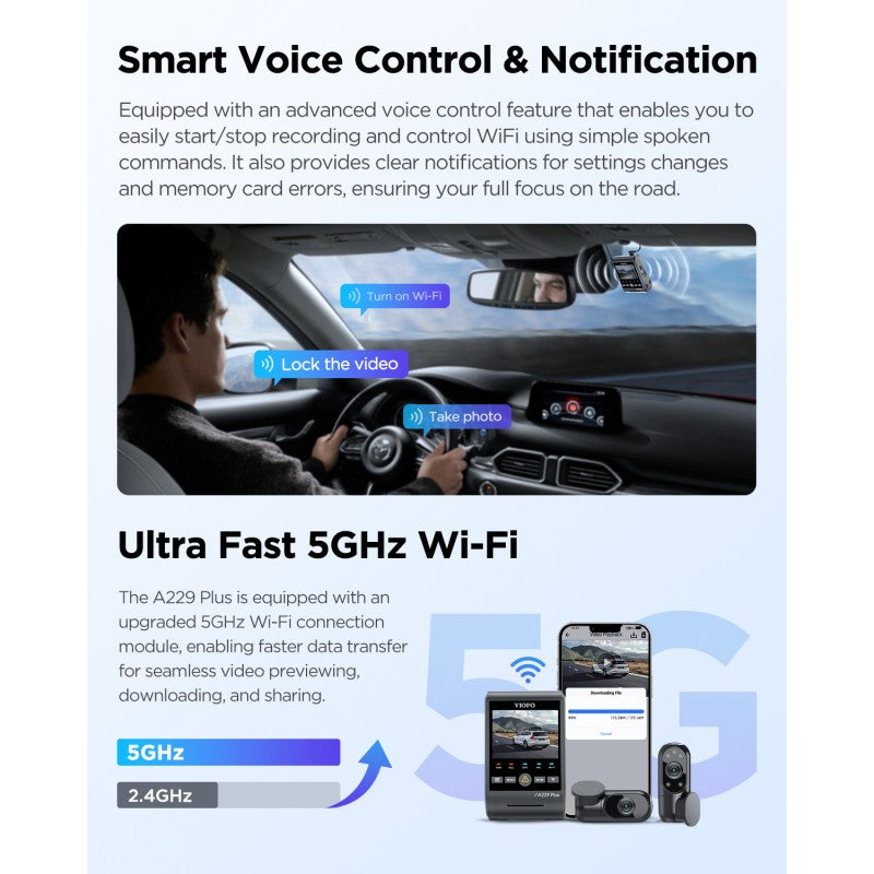 VIOFO A229 PLUS 3CH DASH CAM I 2K+2K+1080P I STARVIS 2
