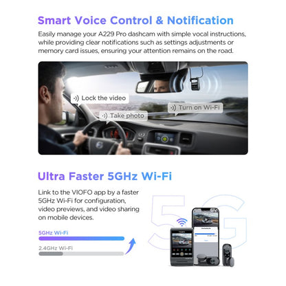 VIOFO A229 PRO 3CH DASH CAM I 4K+2K+1080P I STARVIS 2