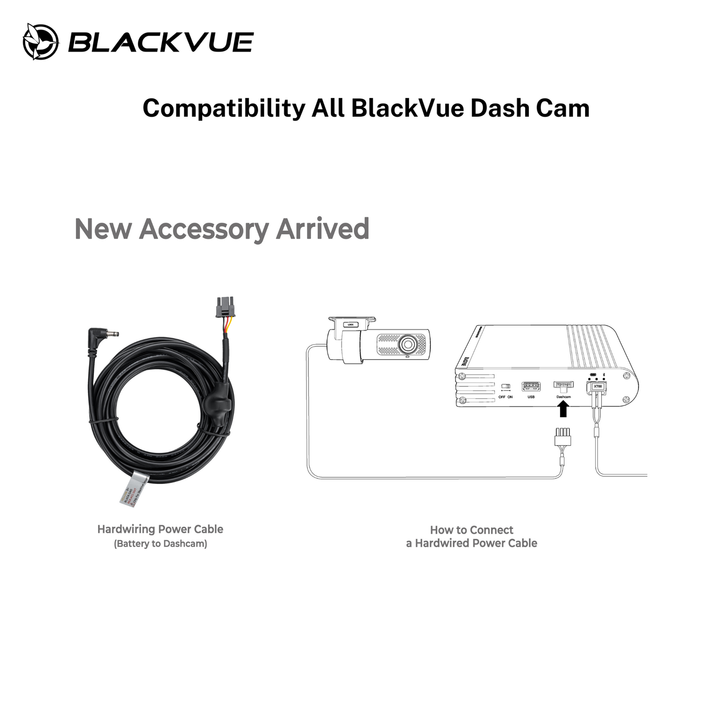 How to connect battery pack with dash cam