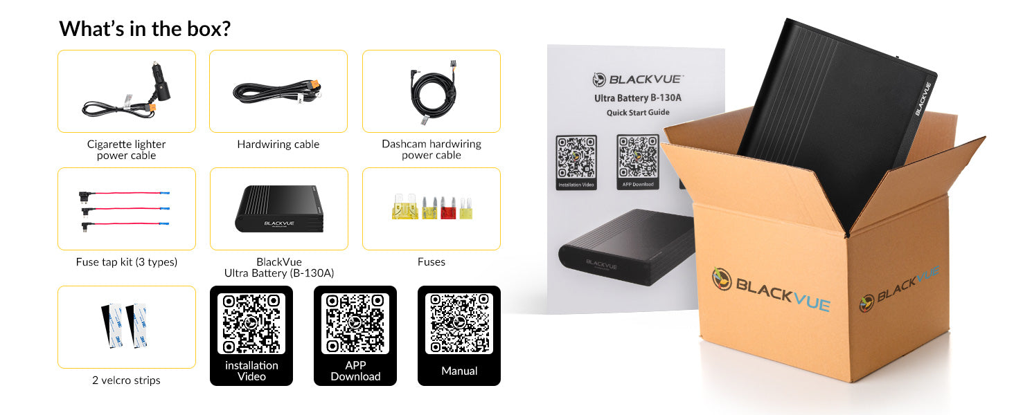 BlackVue Ultra battery pack accessories