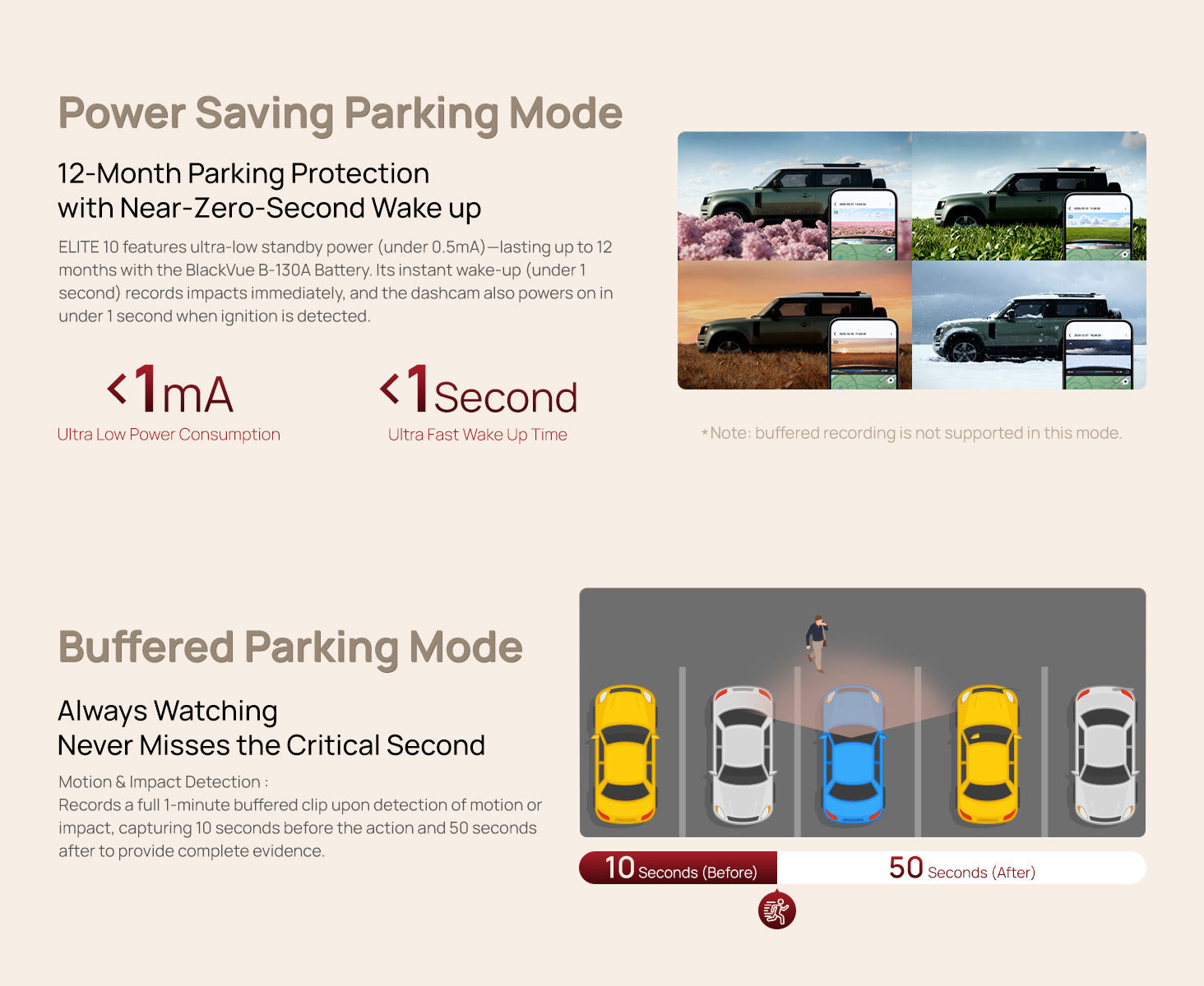 Power saving parking mode